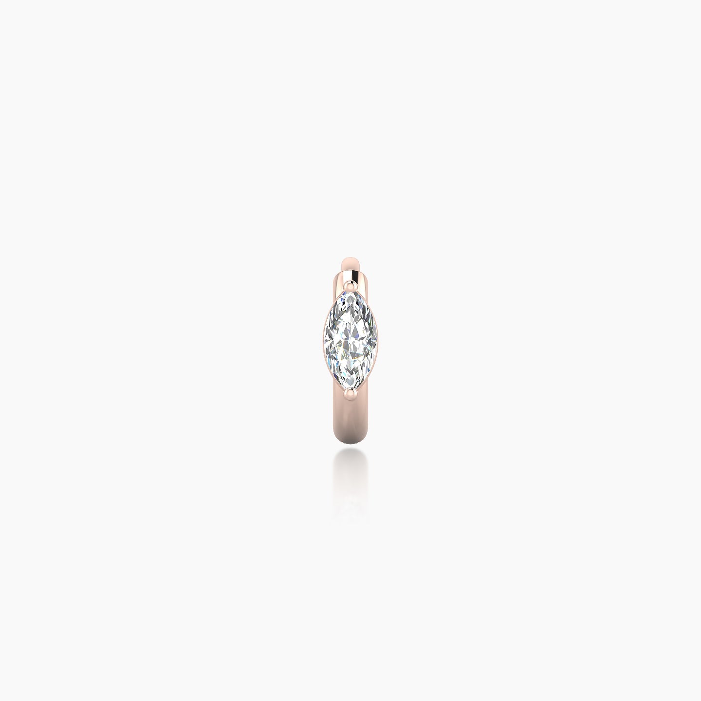 Dea | 18k Rose Gold 5 mm Marquise Diamond Hoop Piercing