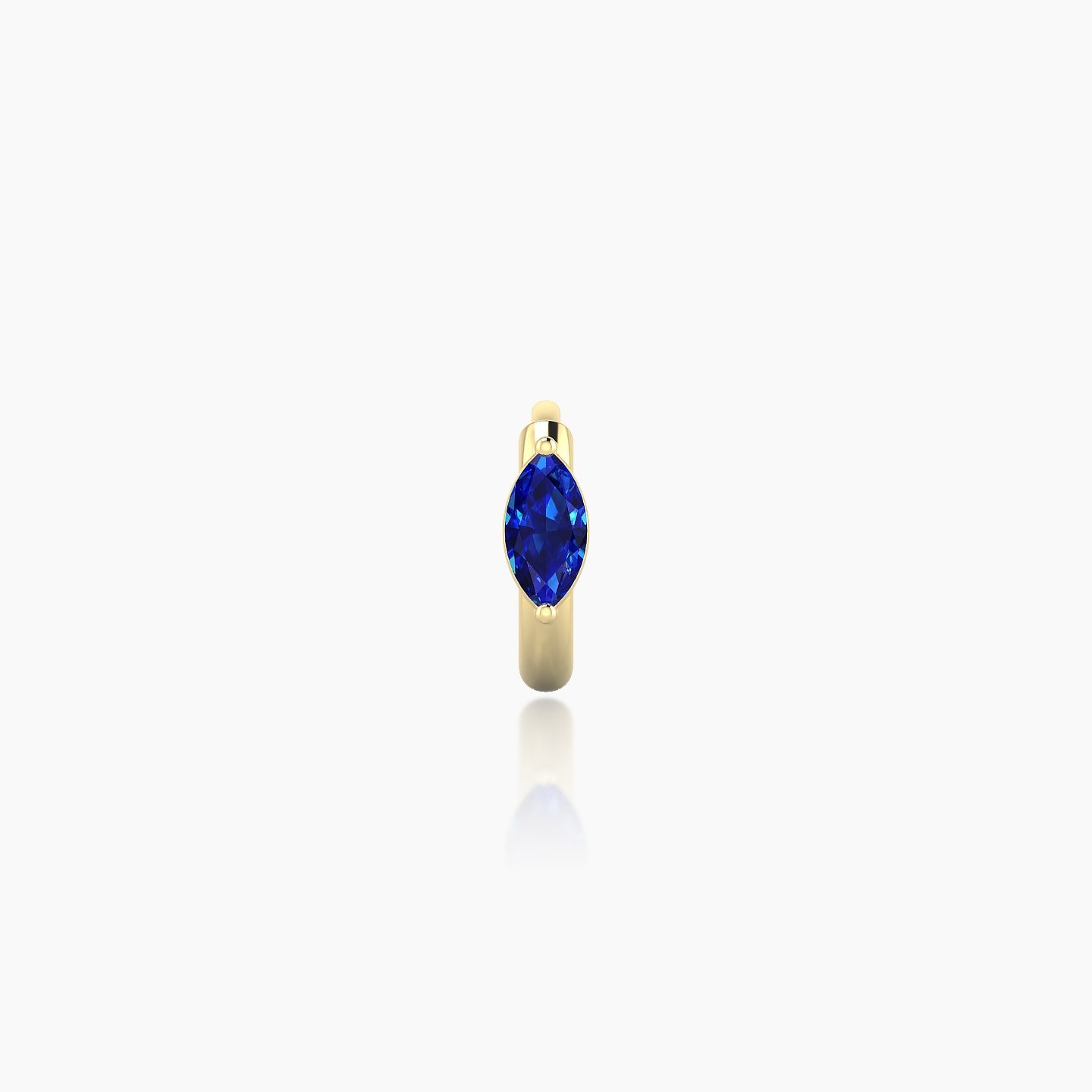 Dea | 18k Yellow Gold 5 mm Marquise Sapphire Hoop Piercing