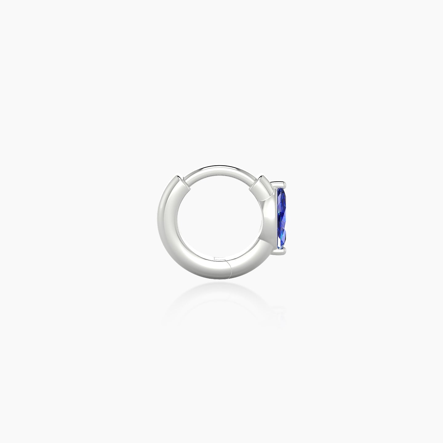 Dea | 18k White Gold 5 mm Marquise Sapphire Hoop Piercing