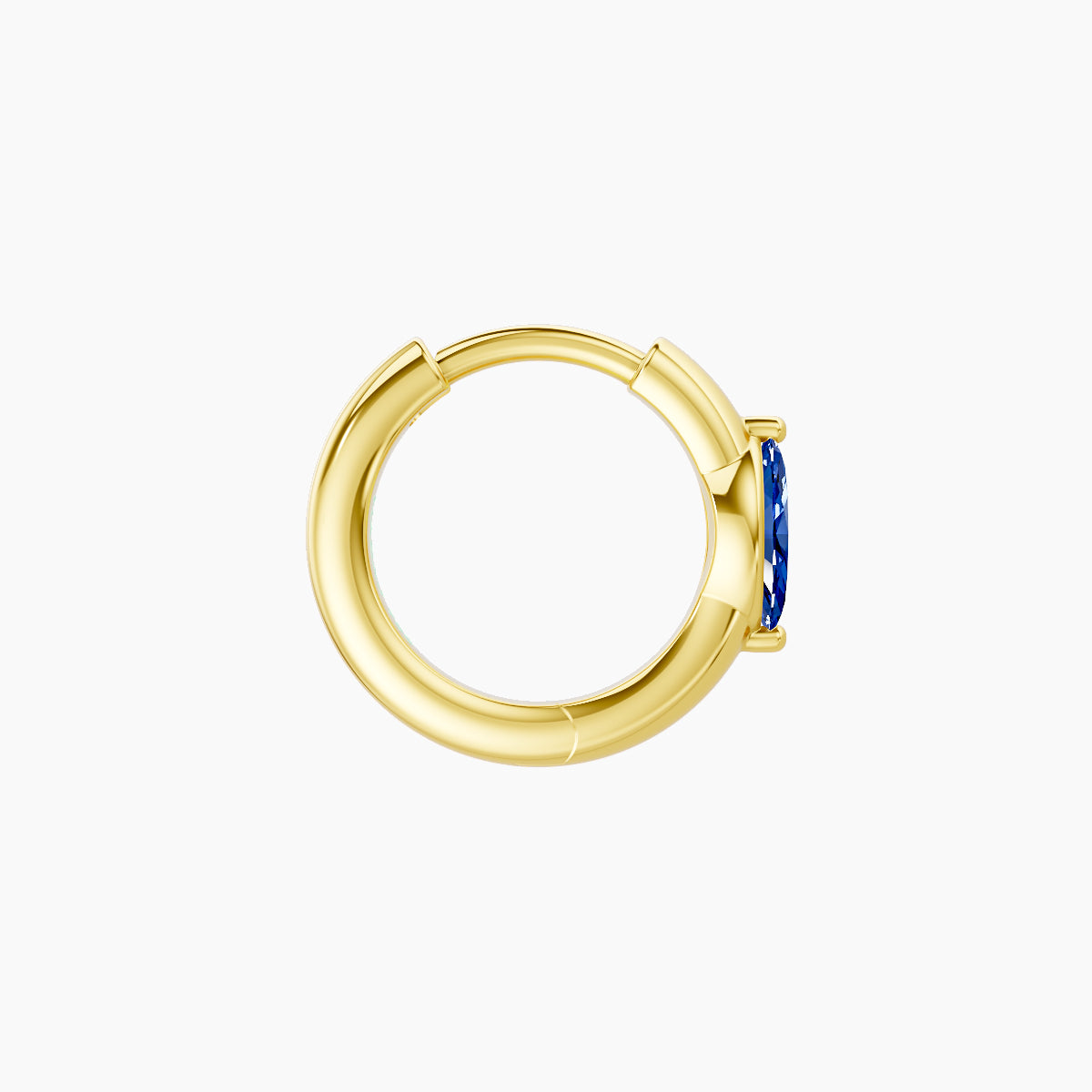 Dea | 18k Yellow Gold 6.5 mm Marquise Sapphire Hoop Piercing