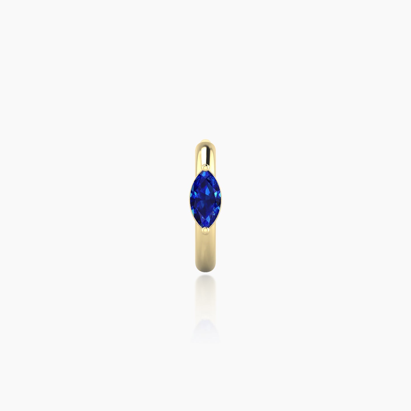 Dea | 18k Yellow Gold 6.5 mm Marquise Sapphire Hoop Piercing