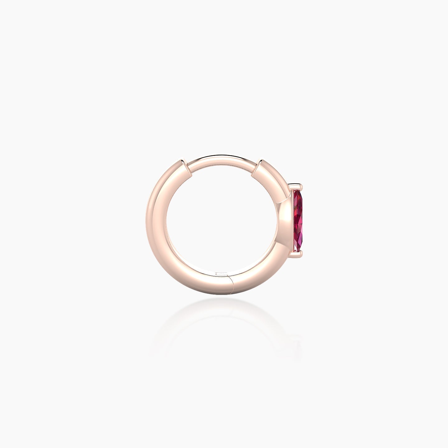 Dea | 18k Rose Gold 6.5 mm Marquise Ruby Hoop Piercing