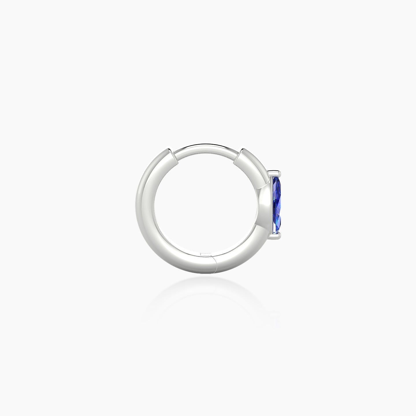 Dea | 18k White Gold 6.5 mm Marquise Sapphire Hoop Piercing