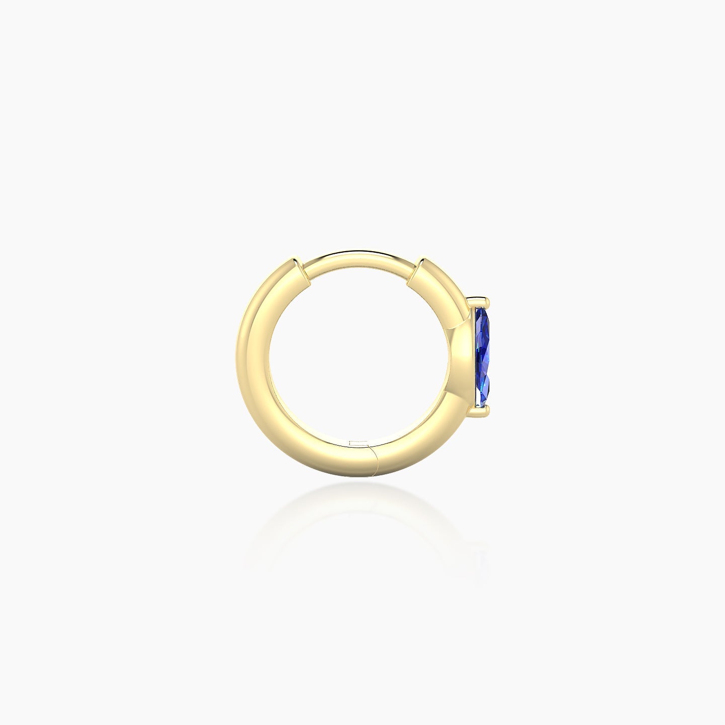 Dea | 18k Yellow Gold 6.5 mm Marquise Sapphire Hoop Piercing