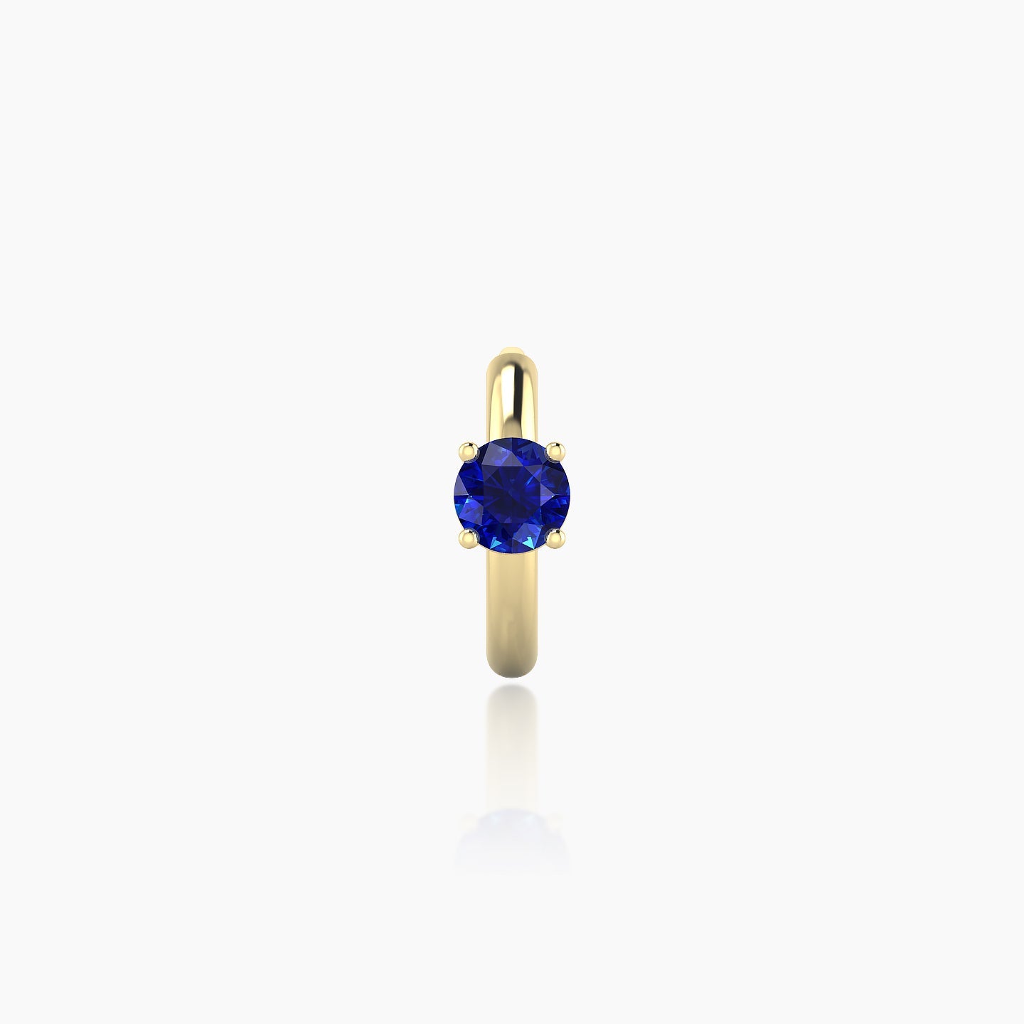 Dea | 18k Yellow Gold 6.5 mm Round Sapphire Hoop Piercing