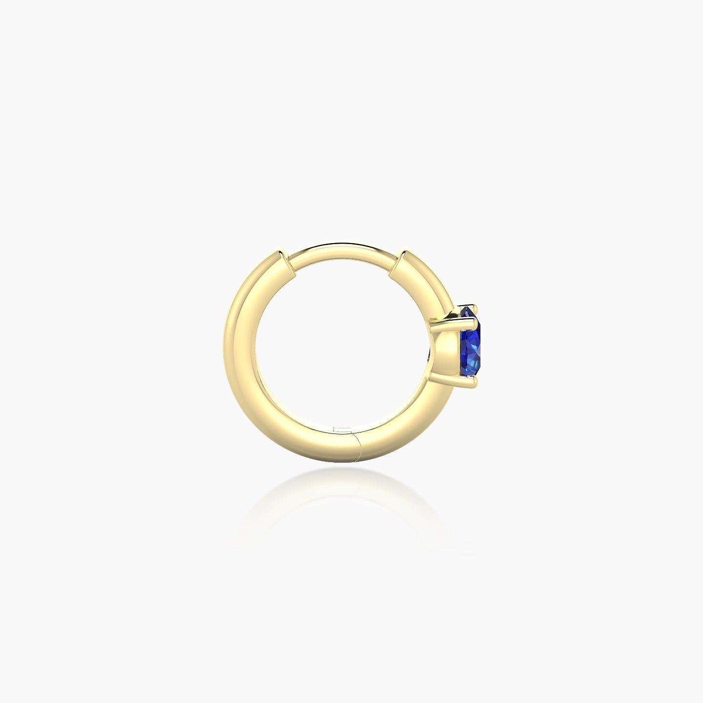 Dea | 18k Yellow Gold 6.5 mm Round Sapphire Hoop Piercing