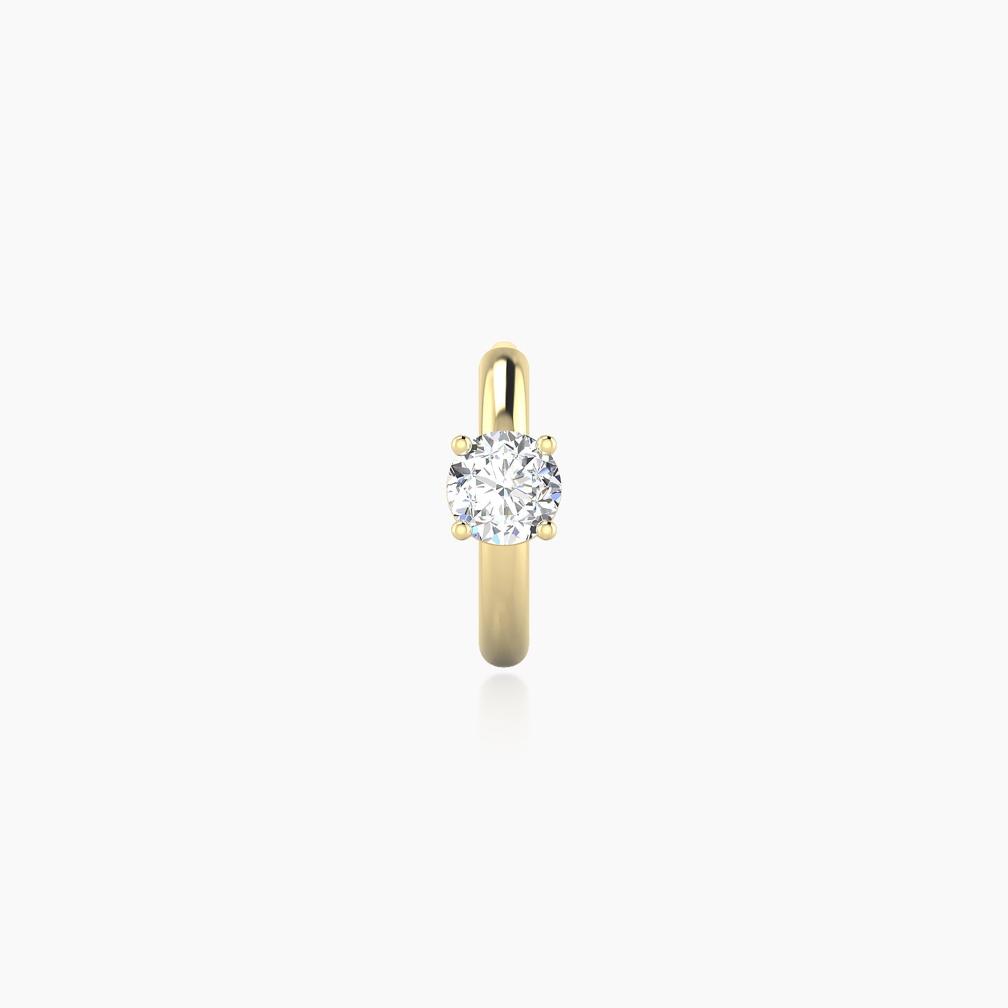 Dea | 18k Yellow Gold 6.5 mm Round Diamond Nose Ring Piercing