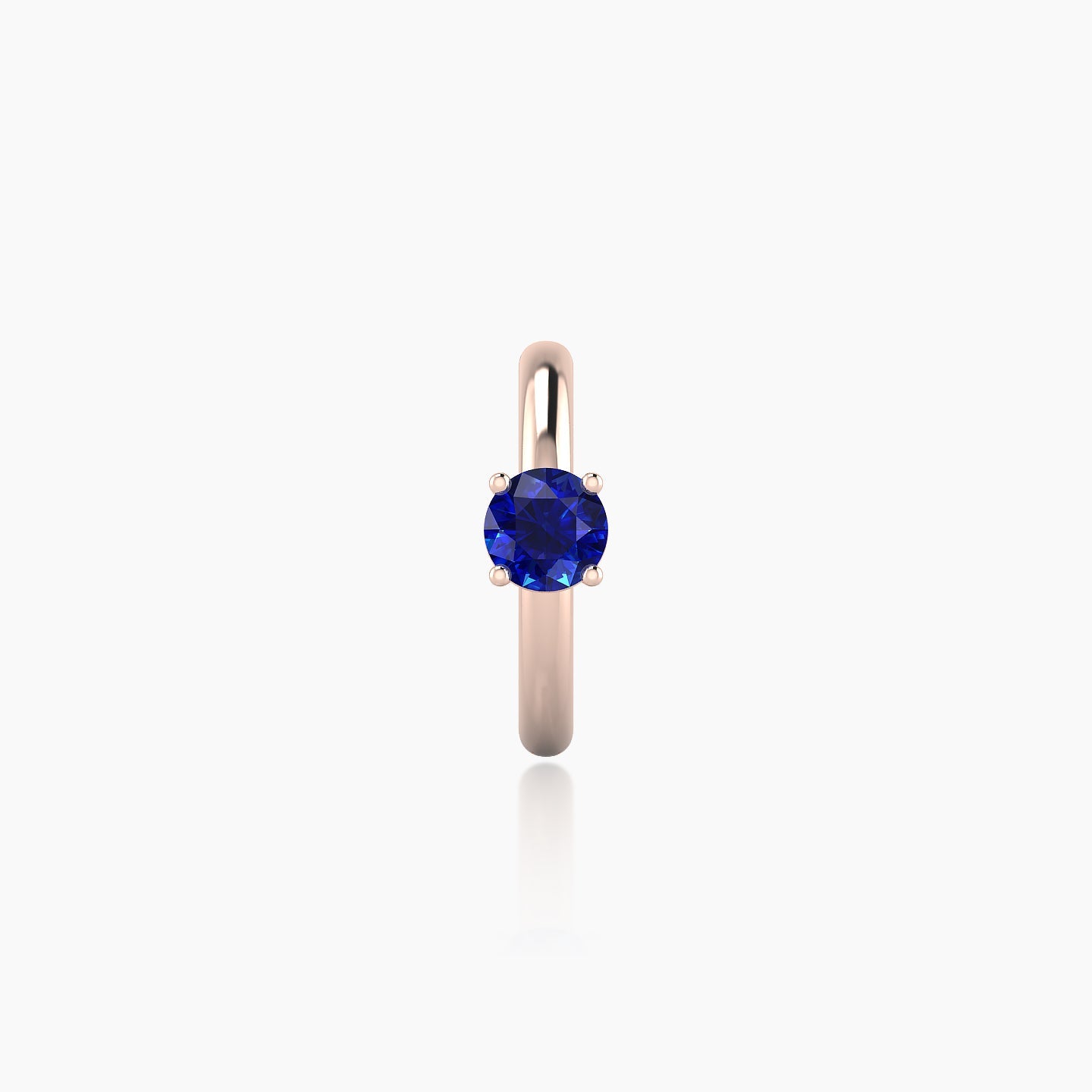 Dea | 18k Rose Gold 8 mm Round Sapphire Hoop Piercing