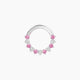 Delia | Piercing Daith Saphir Rose & Diamant