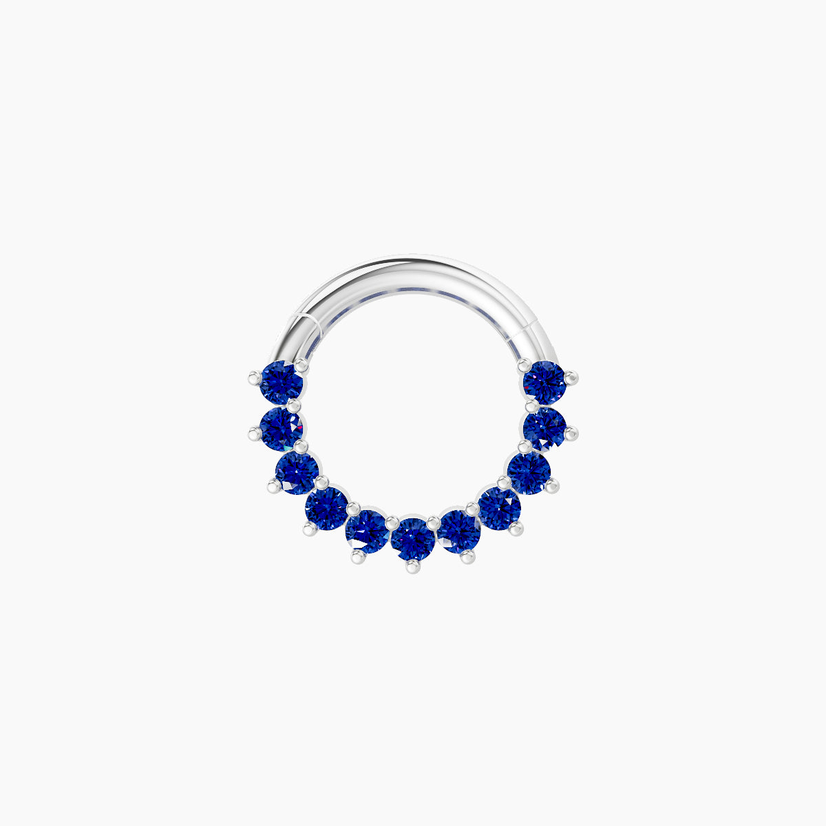 Delia | 18k White Gold 6.5 mm Sapphire Daith Piercing
