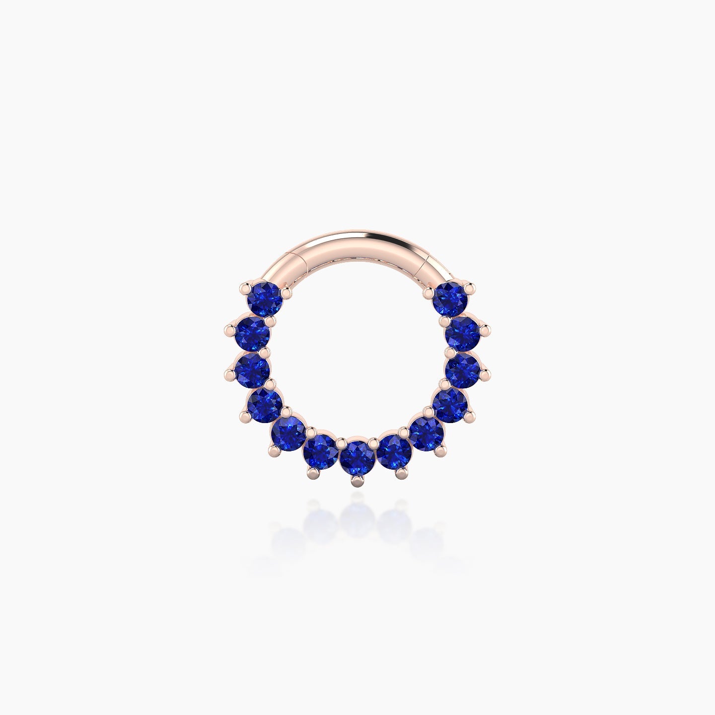 Delia | 18k Rose Gold 6.5 mm Sapphire Daith Piercing