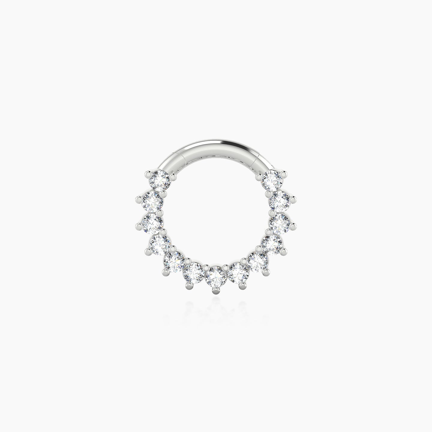 Delia | 18k White Gold 6.5 mm Diamond Daith Piercing