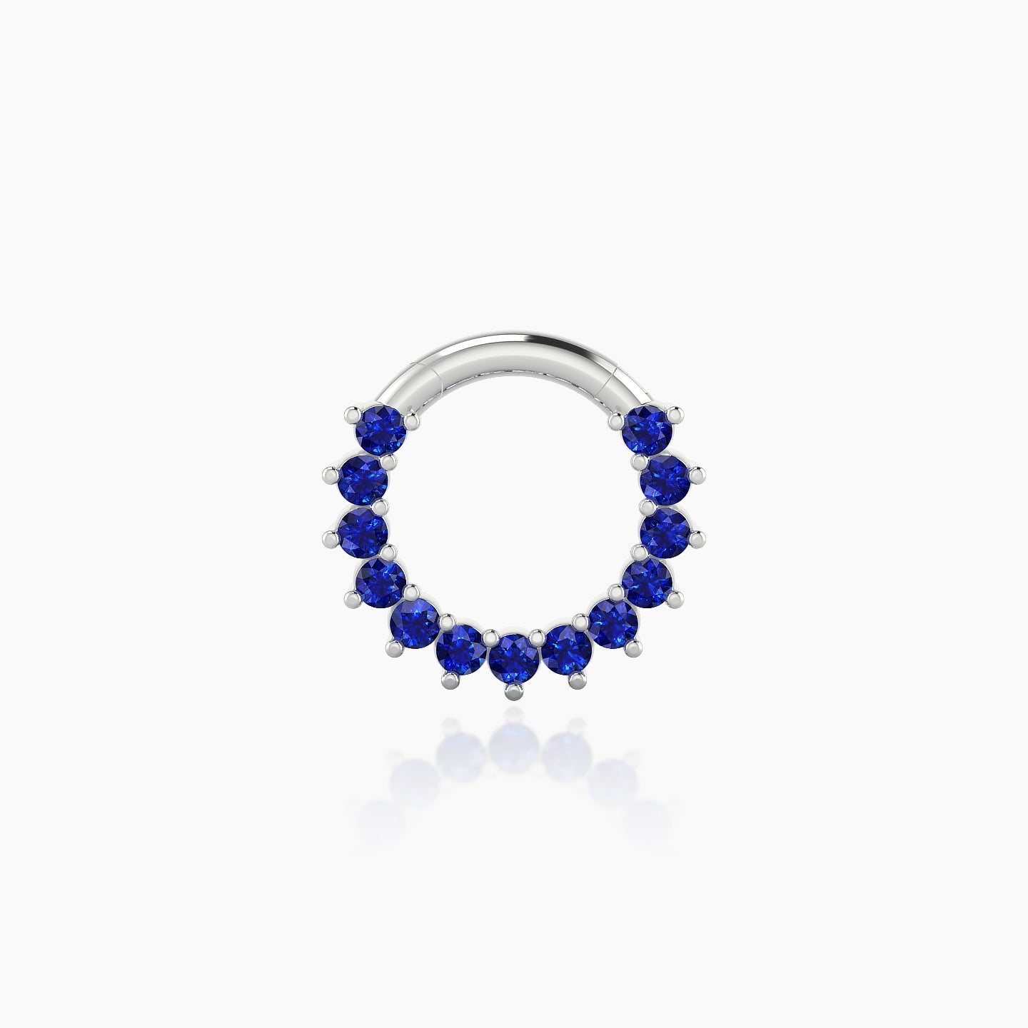 Delia | 18k White Gold 6.5 mm Sapphire Daith Piercing