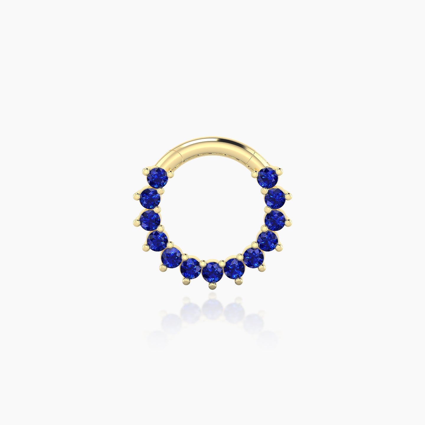 Delia | 18k Yellow Gold 6.5 mm Sapphire Daith Piercing