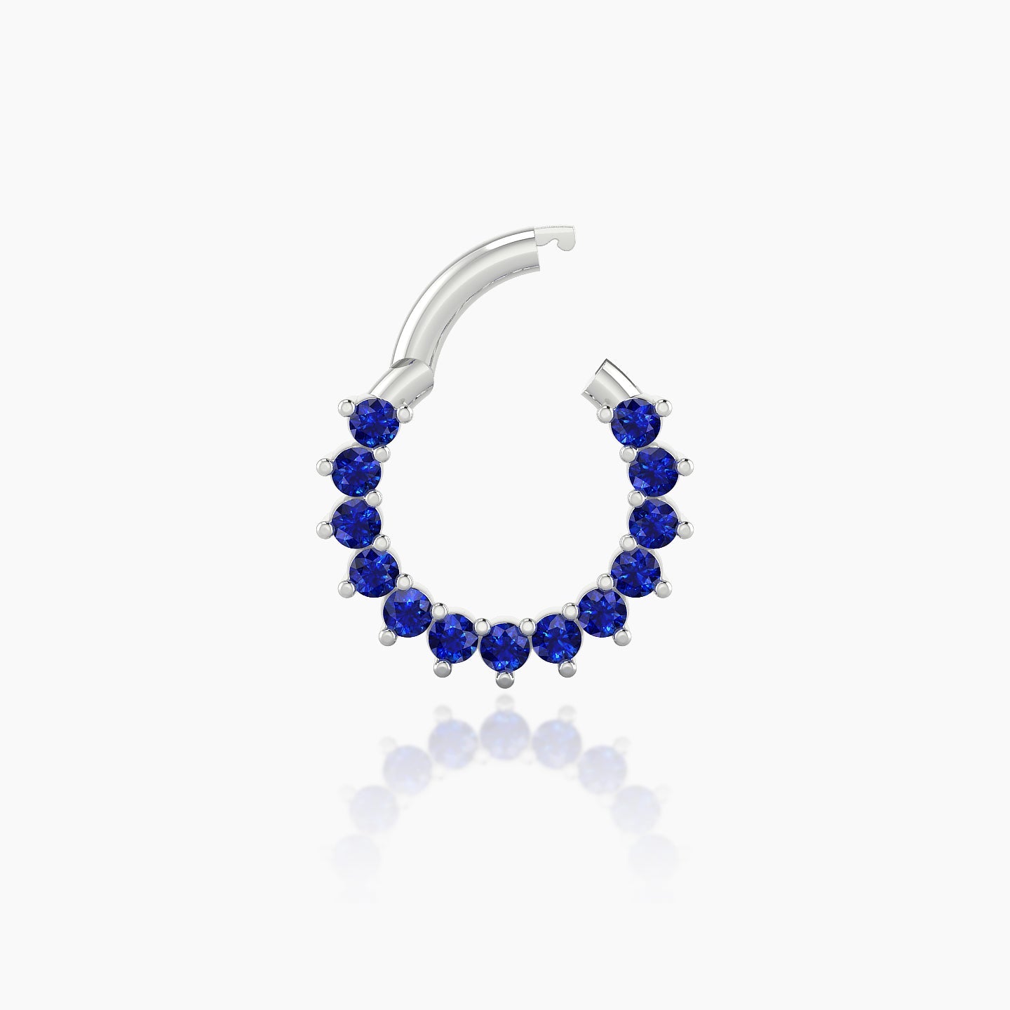 Delia | 18k White Gold 6.5 mm Sapphire Daith Piercing