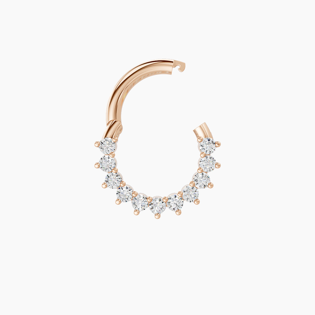 Delia | 18k Rose Gold 6.5 mm Diamond Septum Piercing