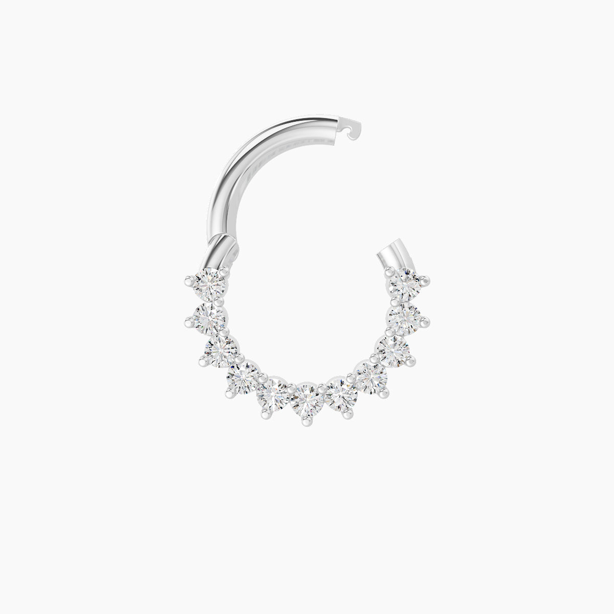 Delia | 18k White Gold 6.5 mm Diamond Septum Piercing