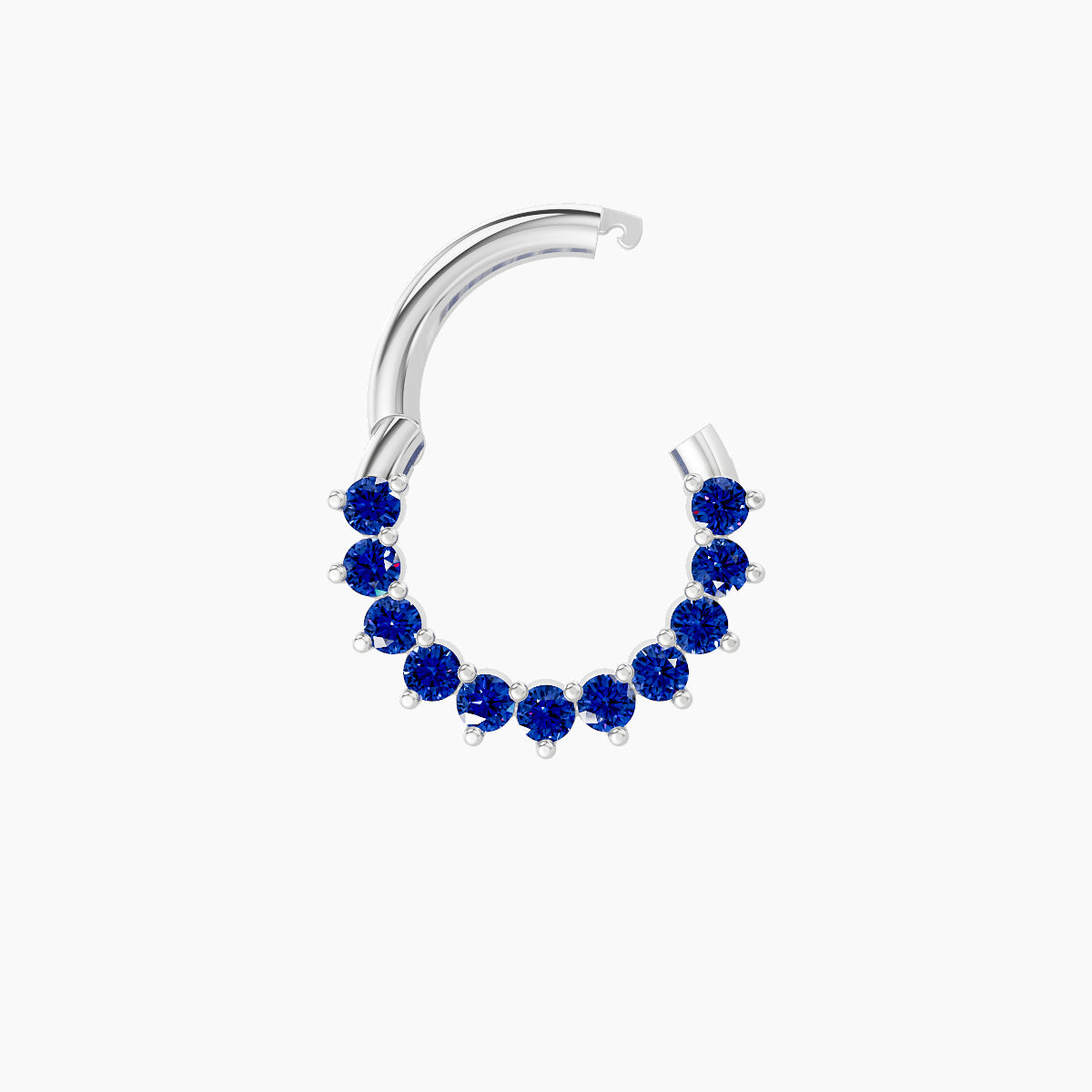 Delia | 18k White Gold 6.5 mm Sapphire Septum Piercing