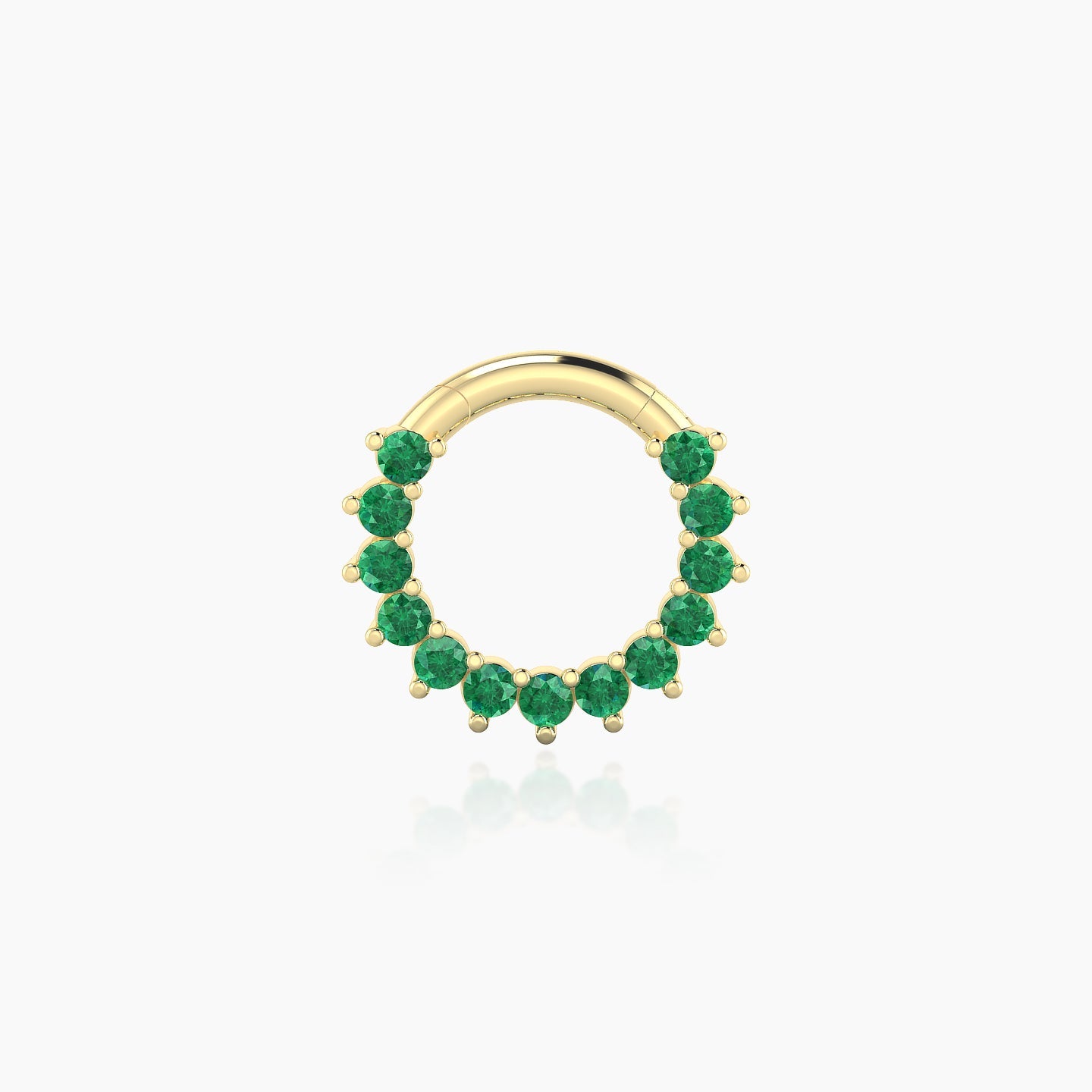 Delia | 18k Yellow Gold 6.5 mm Emerald Septum Piercing