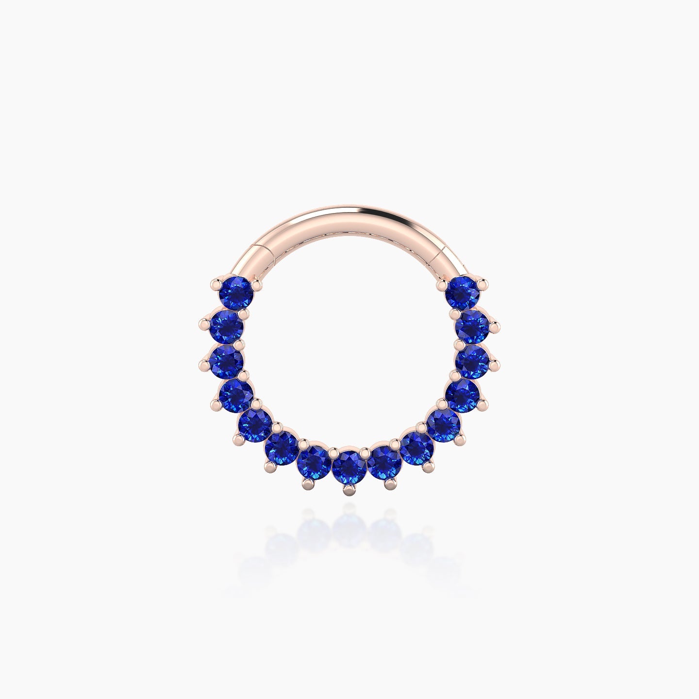 Delia | 18k Rose Gold 8 mm Sapphire Daith Piercing