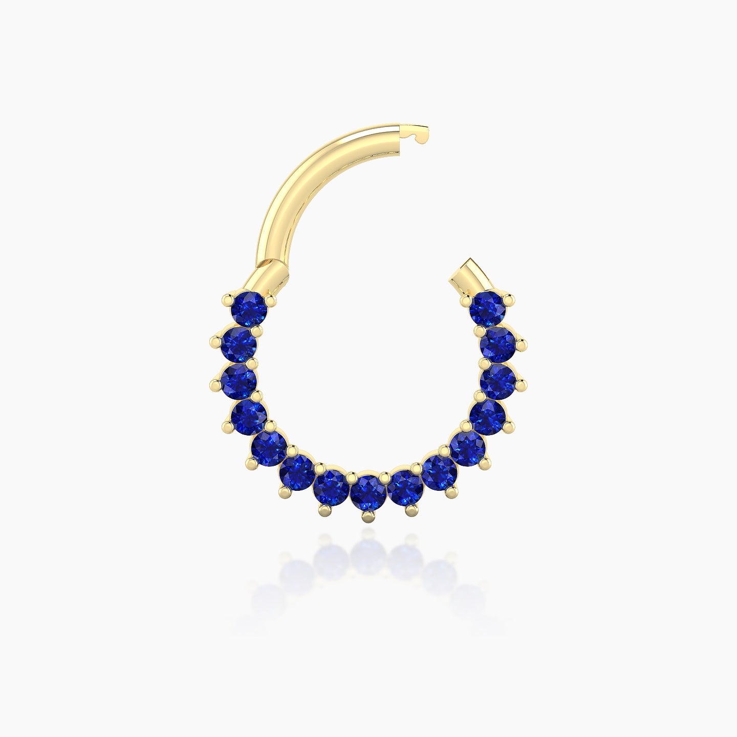 Delia | 18k Yellow Gold 8 mm Sapphire Daith Piercing