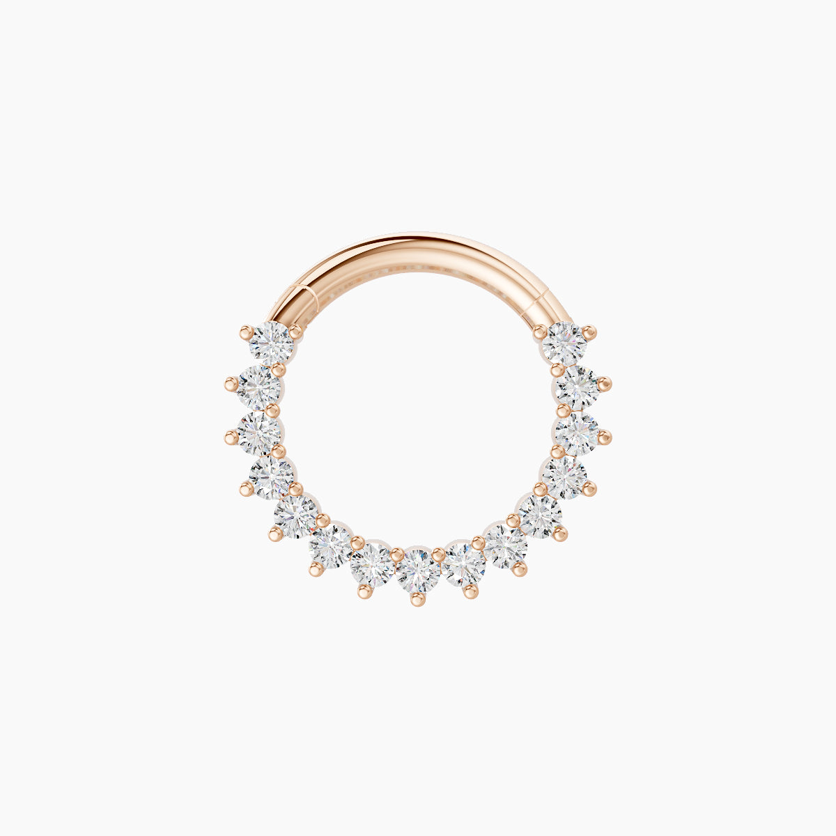 Delia | 18k Rose Gold 8 mm Diamond Septum Piercing