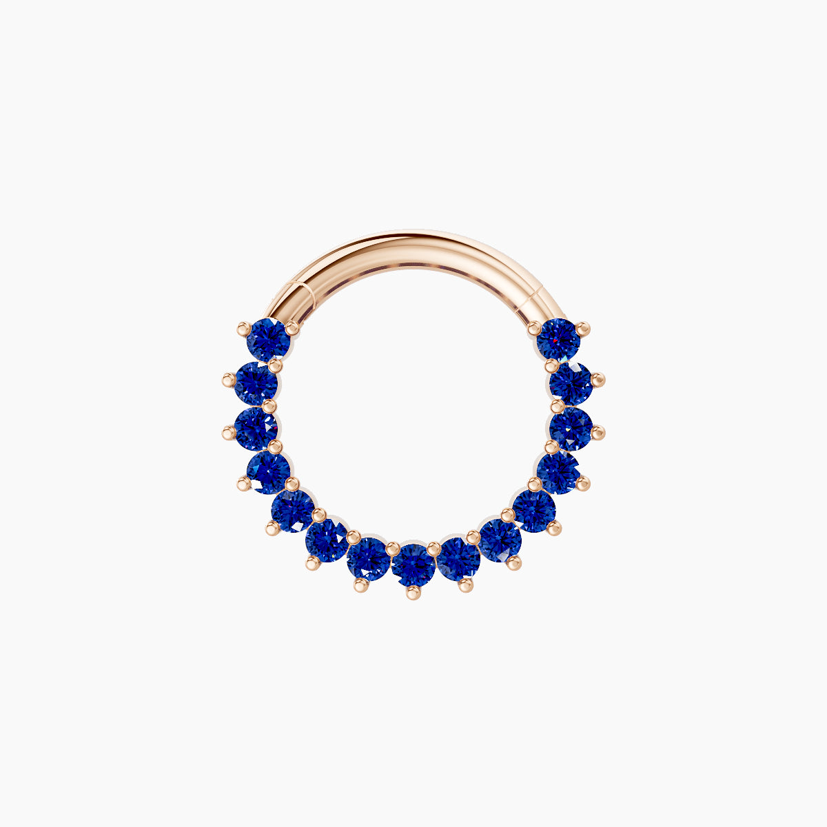 Delia | 18k Rose Gold 8 mm Sapphire Septum Piercing