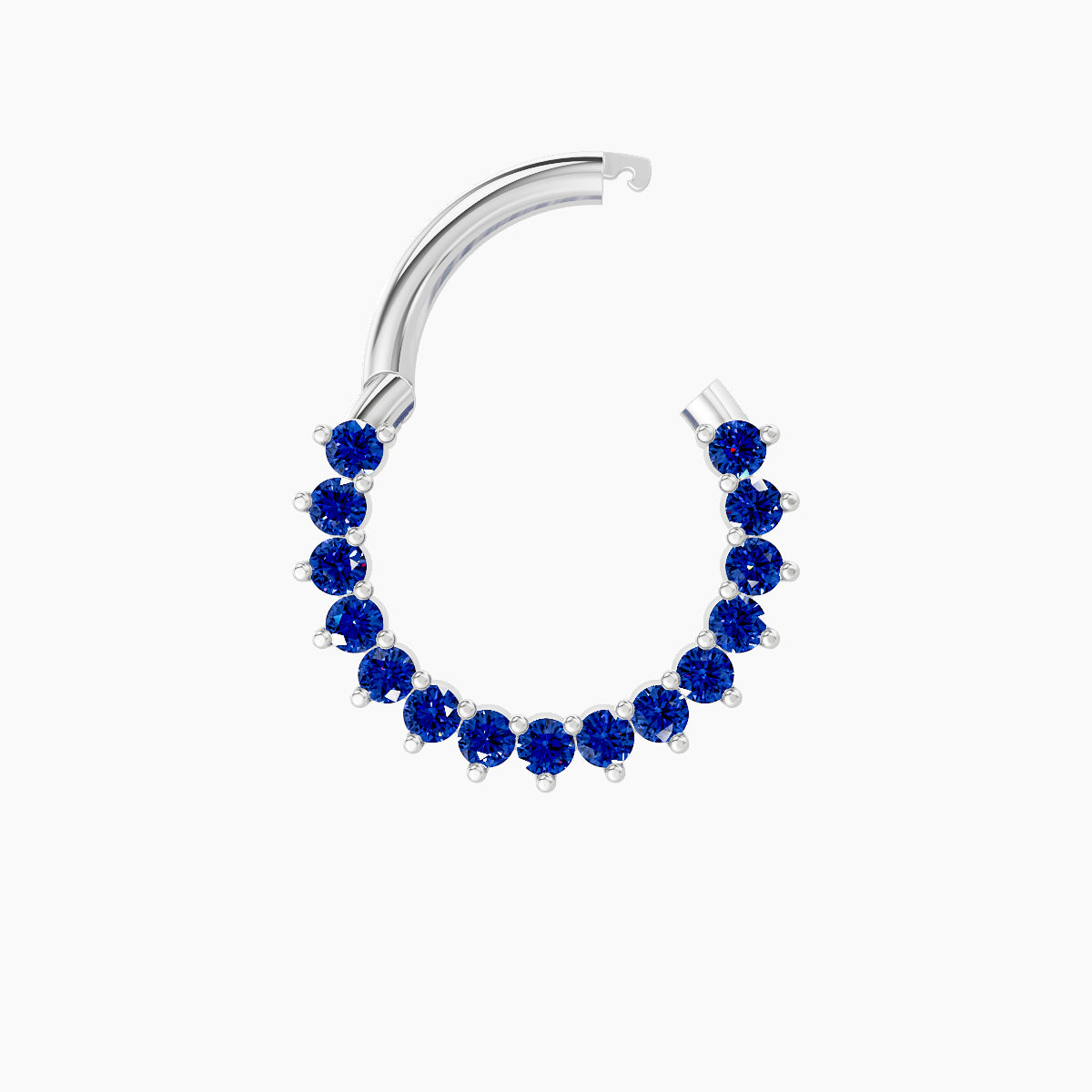 Delia | 18k White Gold 8 mm Sapphire Septum Piercing
