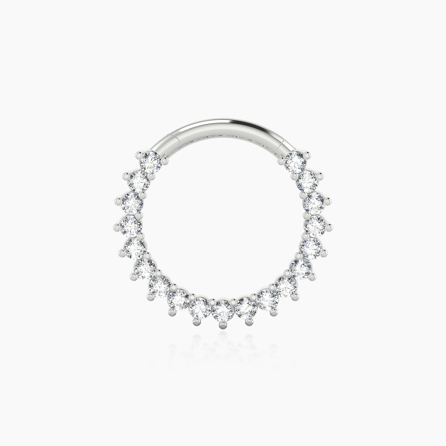 Delia | 18k White Gold 9.5 mm Diamond Daith Piercing