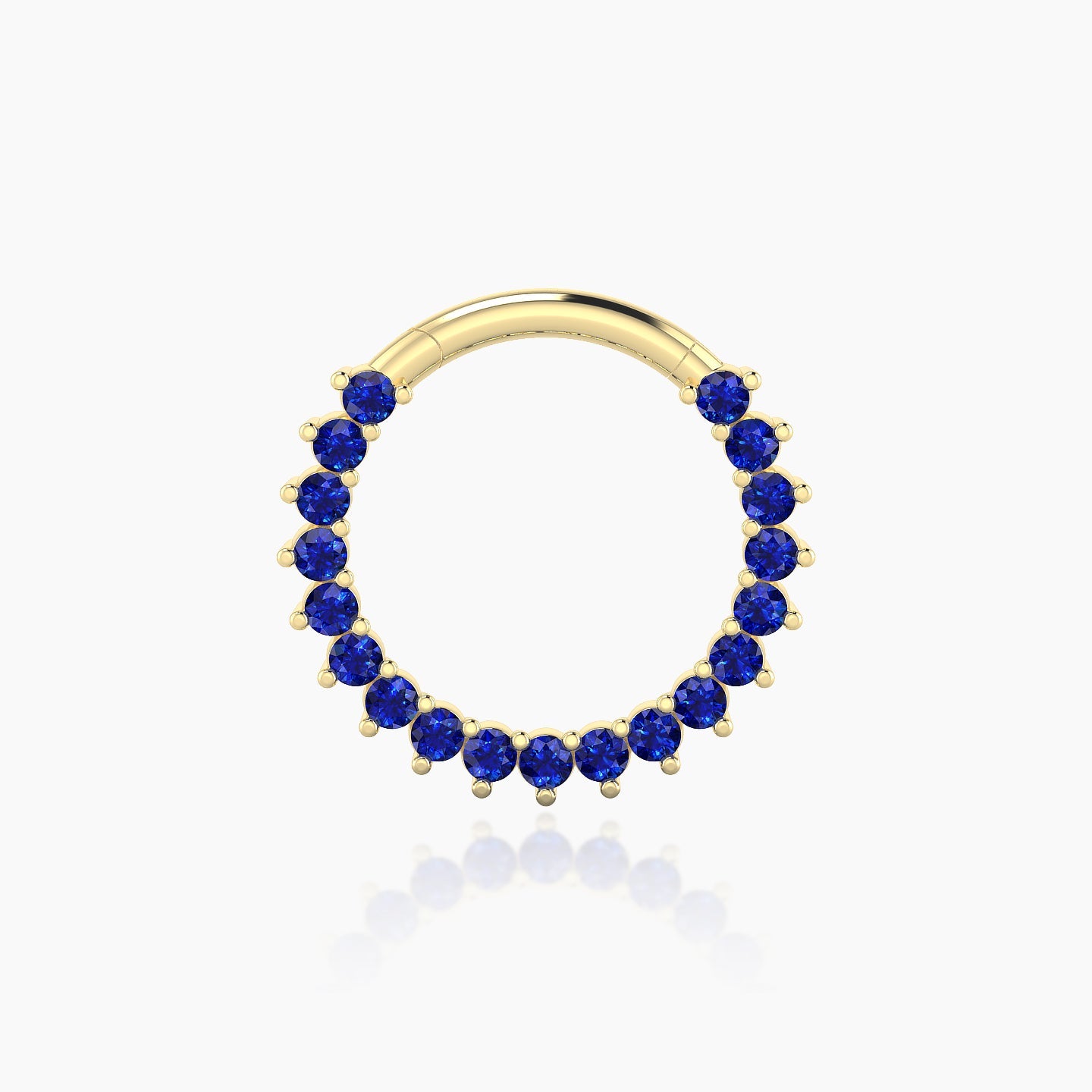 Delia | 18k Yellow Gold 9.5 mm Sapphire Daith Piercing