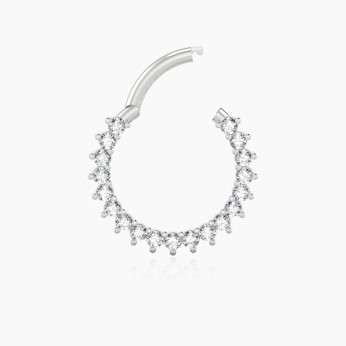 Delia | 18k White Gold 9.5 mm Diamond Daith Piercing