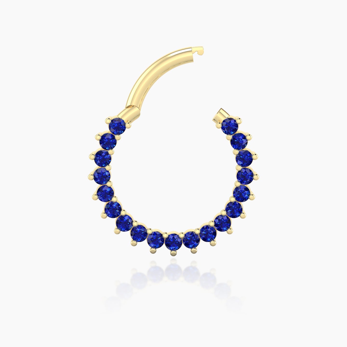 Delia | 18k Yellow Gold 9.5 mm Sapphire Daith Piercing