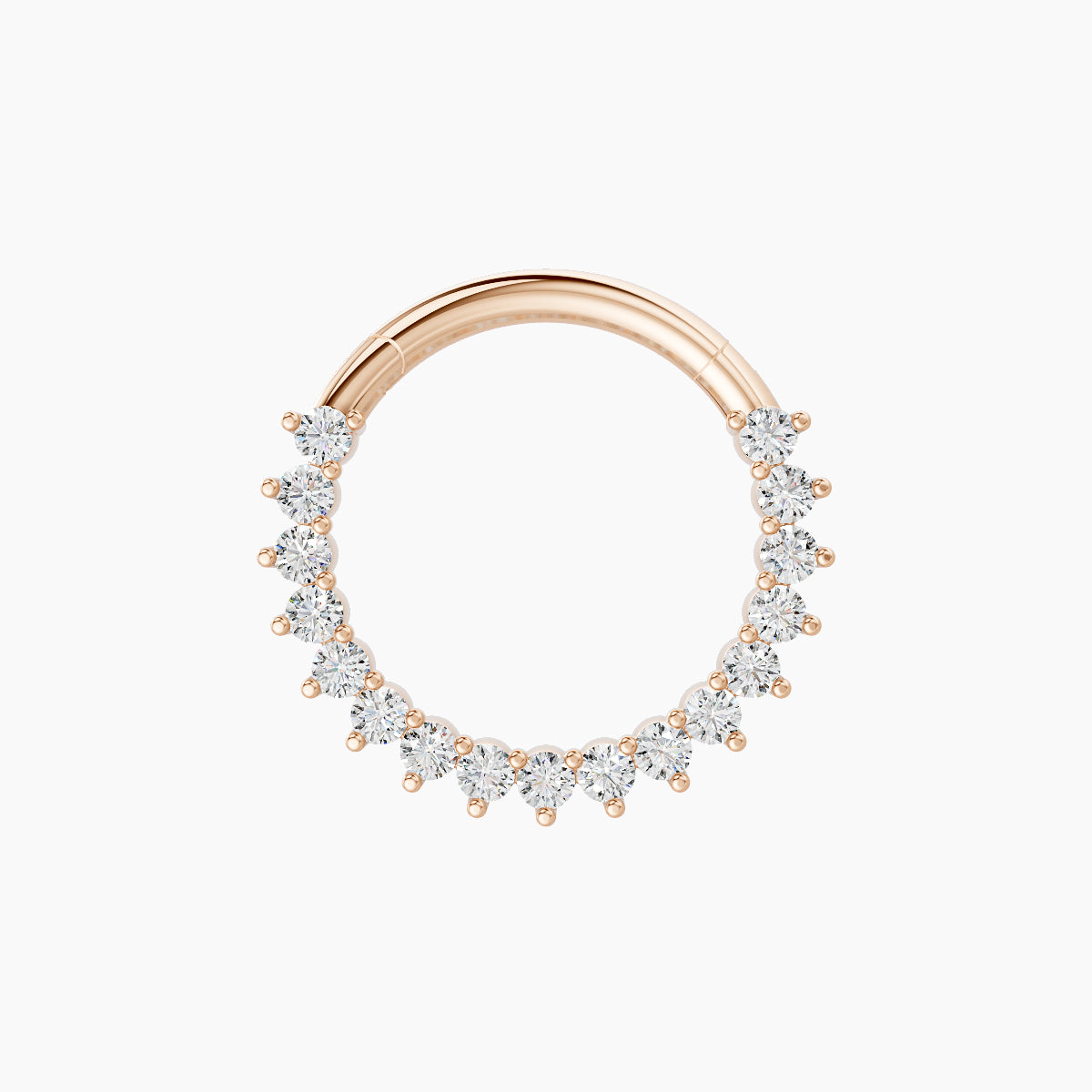 Delia | 18k Rose Gold 9.5 mm Diamond Septum Piercing