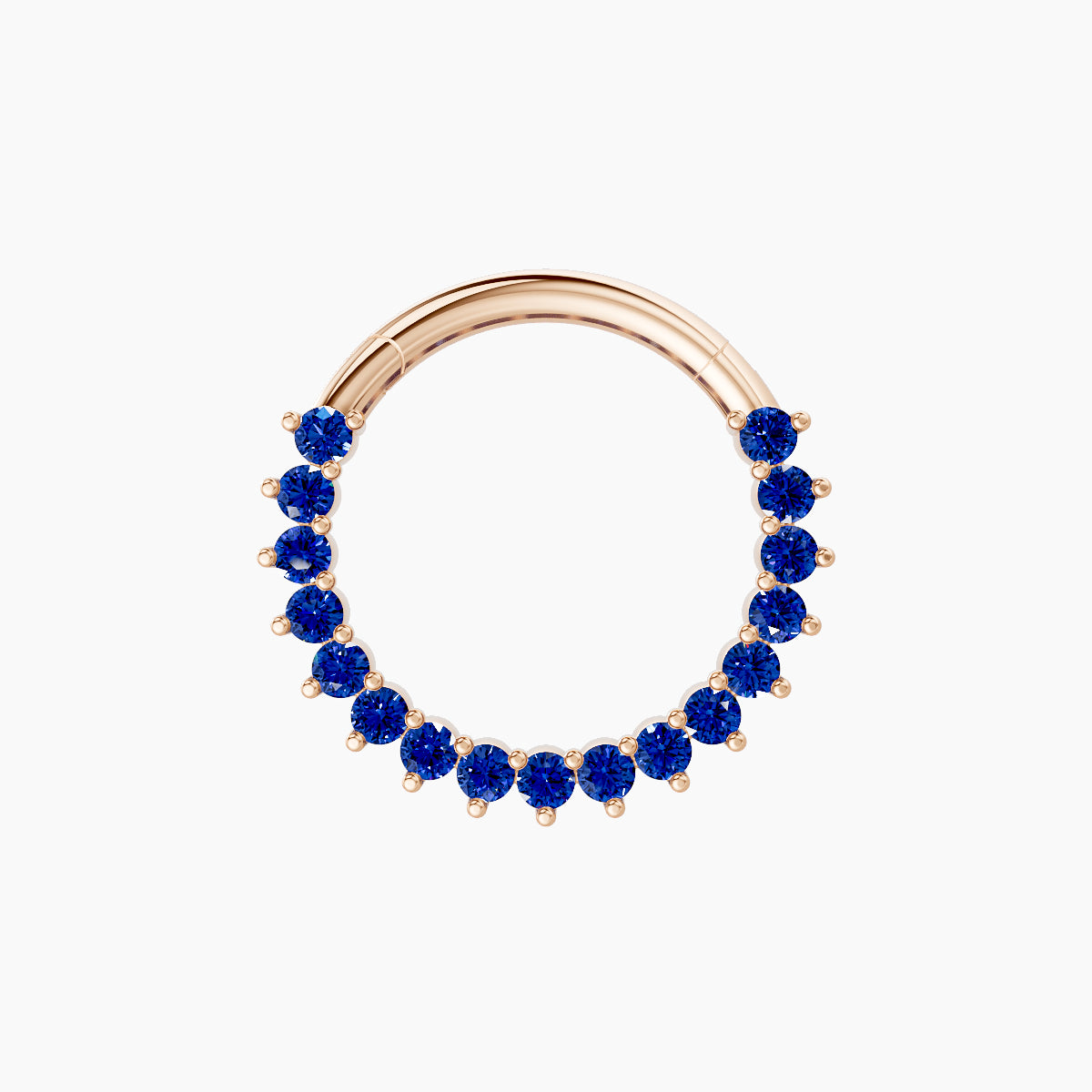 Delia | 18k Rose Gold 9.5 mm Sapphire Septum Piercing