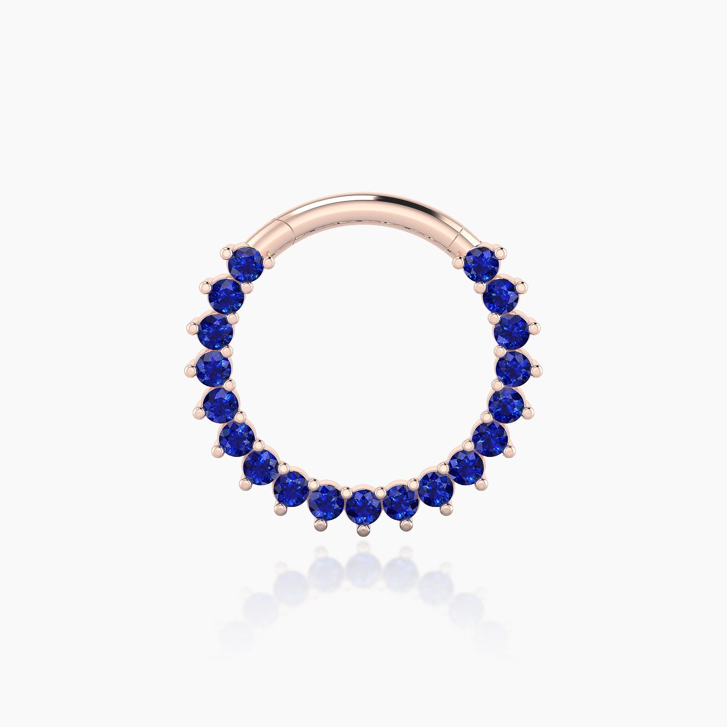 Delia | 18k Rose Gold 9.5 mm Sapphire Septum Piercing