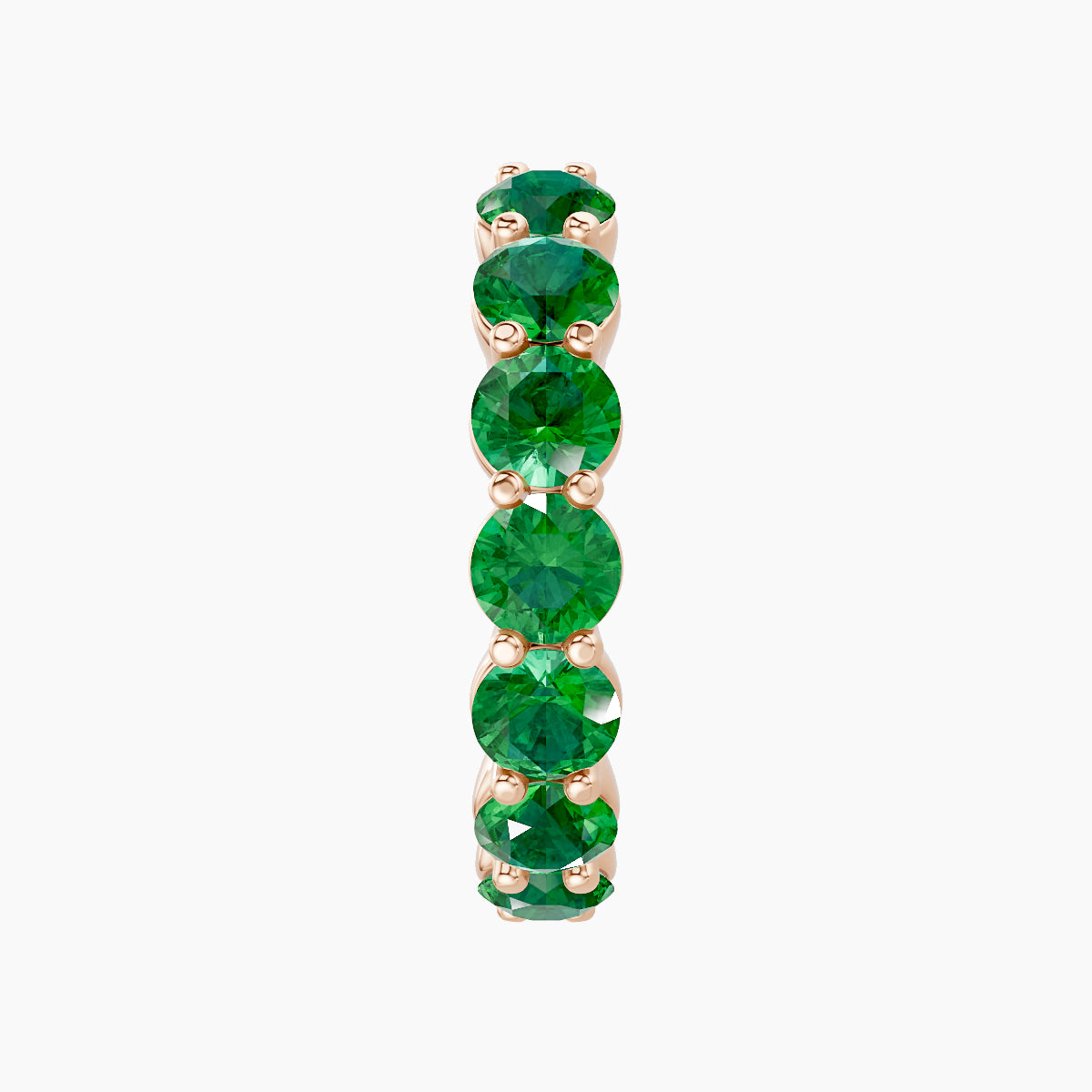 Diana | 18k Rose Gold 11 mm Emerald Hoop Piercing