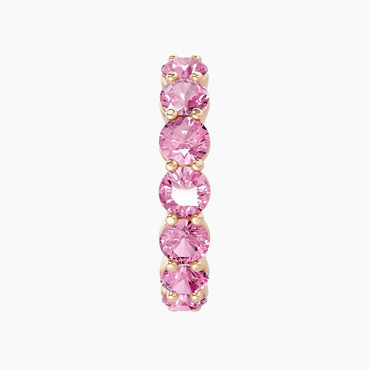 Diana | 18k Rose Gold 11 mm Pink Sapphire Hoop Piercing