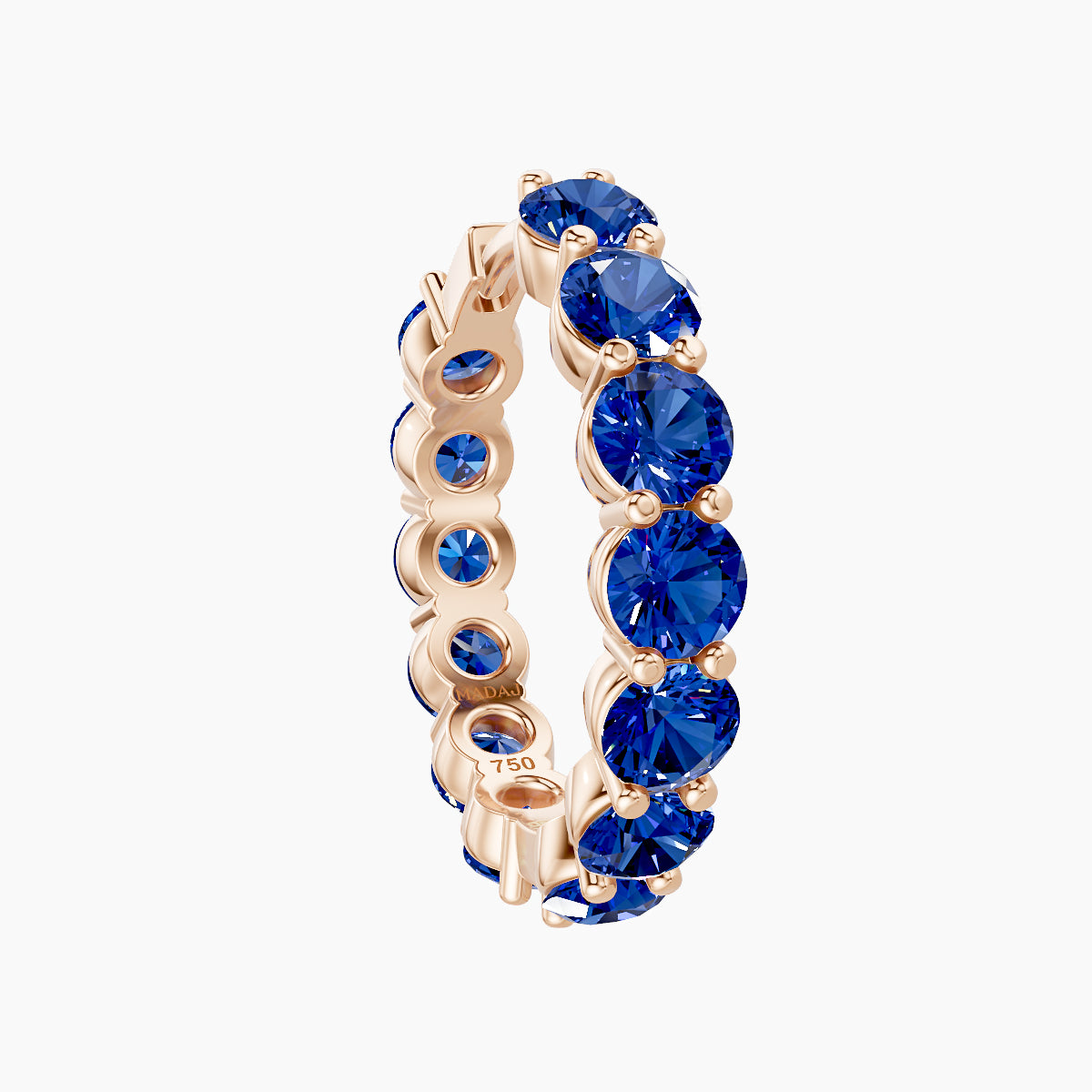 Diana | 18k Rose Gold 11 mm Sapphire Hoop Piercing