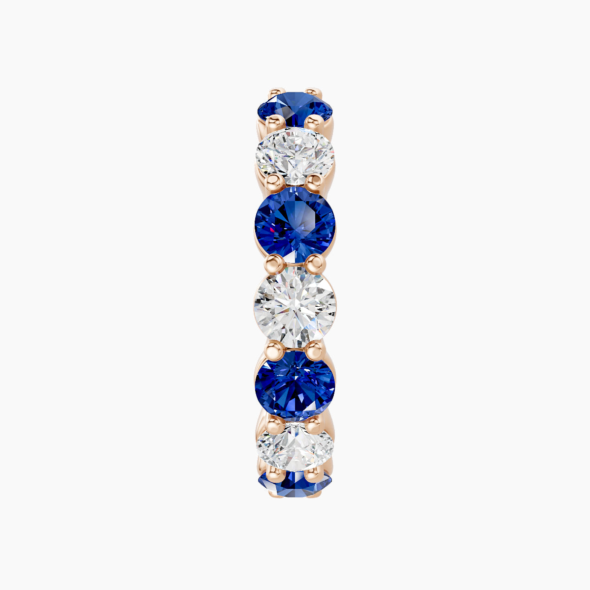Diana | 18k Rose Gold 11 mm Sapphire & Diamond Hoop Piercing