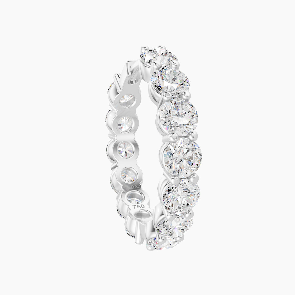 Diana | 18k White Gold 11 mm Diamond Hoop Piercing