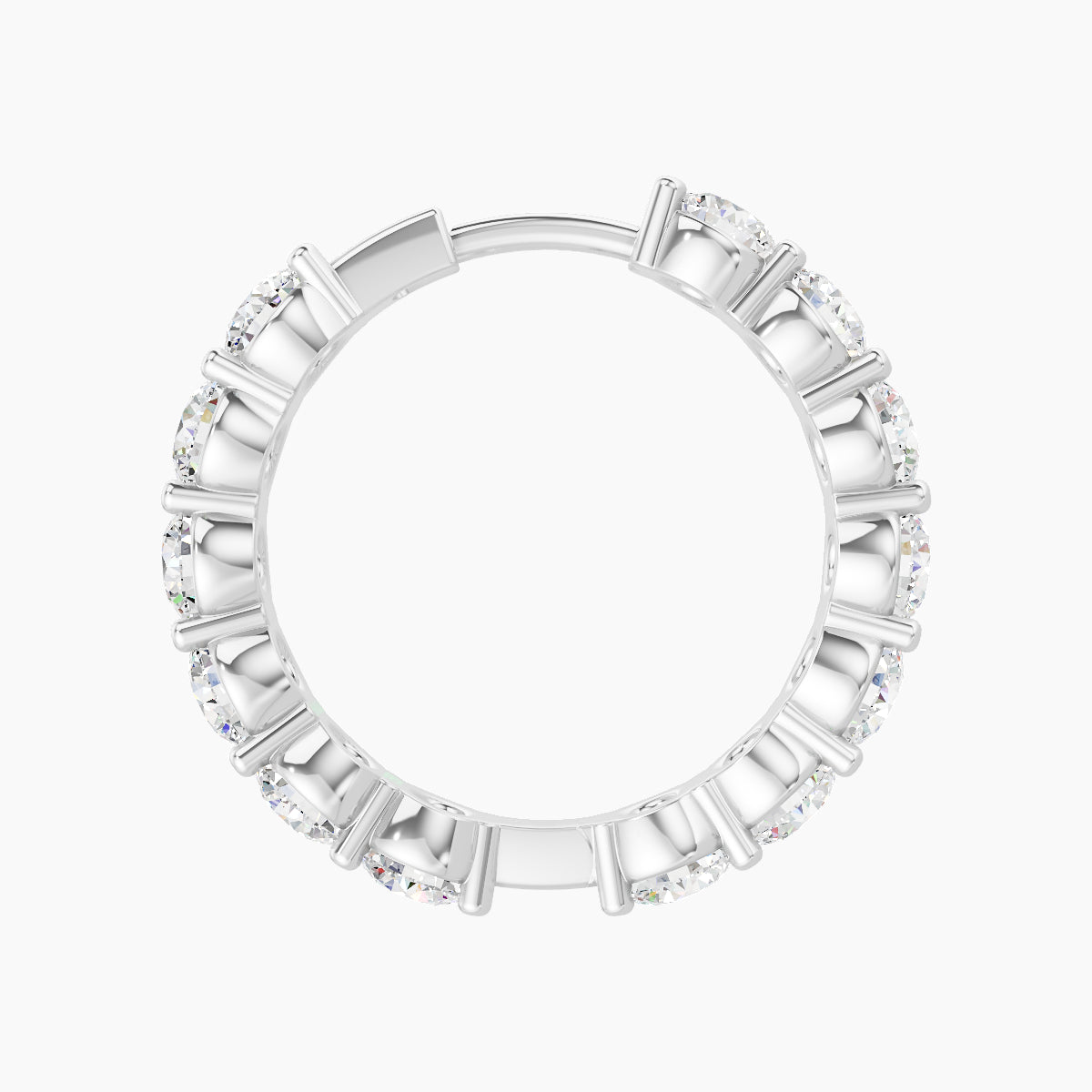 Diana | 18k White Gold 11 mm Diamond Hoop Piercing