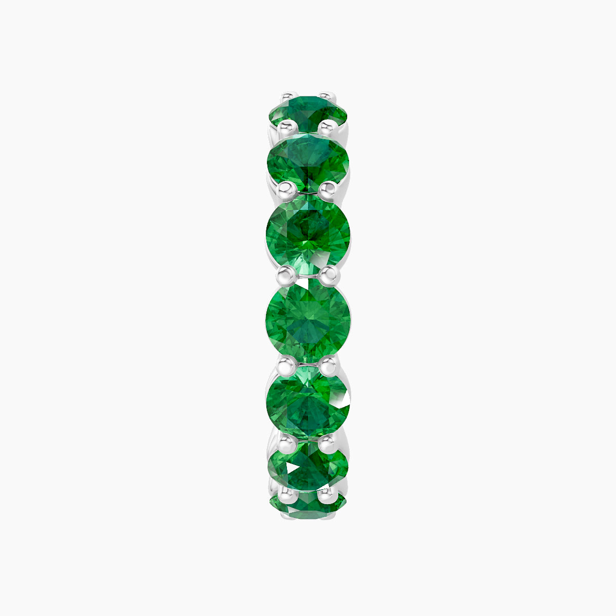 Diana | 18k White Gold 11 mm Emerald Hoop Piercing