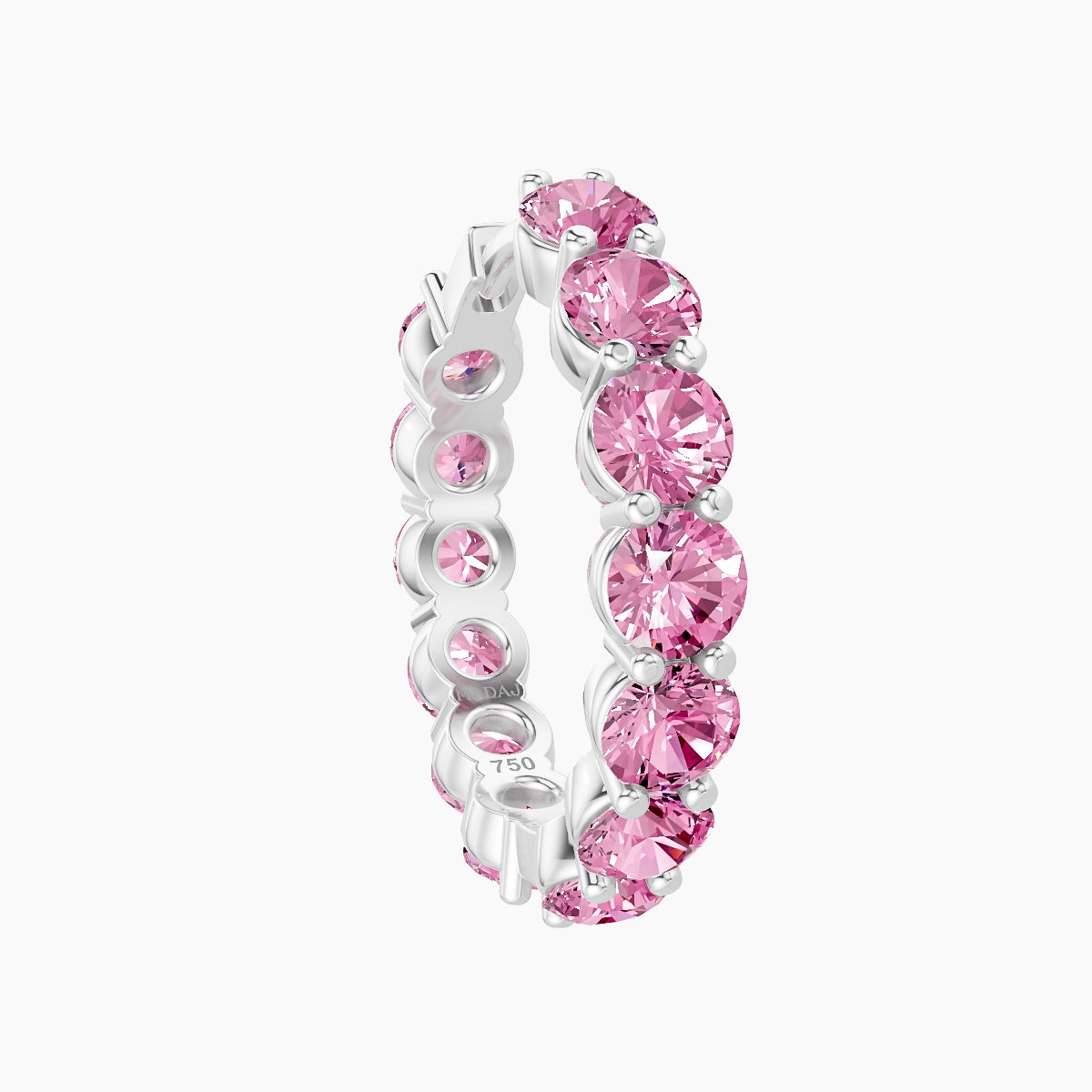 Diana | 18k White Gold 11 mm Pink Sapphire Hoop Piercing