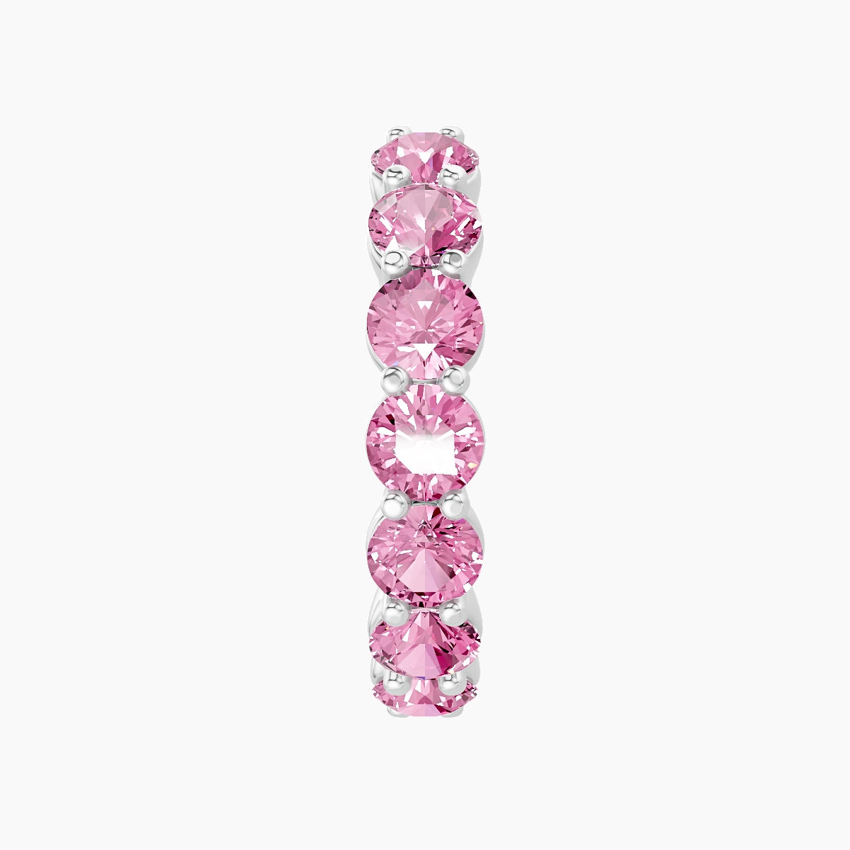 Diana | 18k White Gold 11 mm Pink Sapphire Hoop Piercing