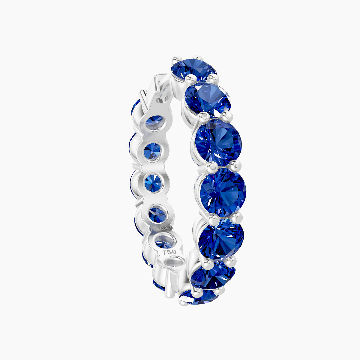 Diana | 18k White Gold 11 mm Sapphire Hoop Piercing