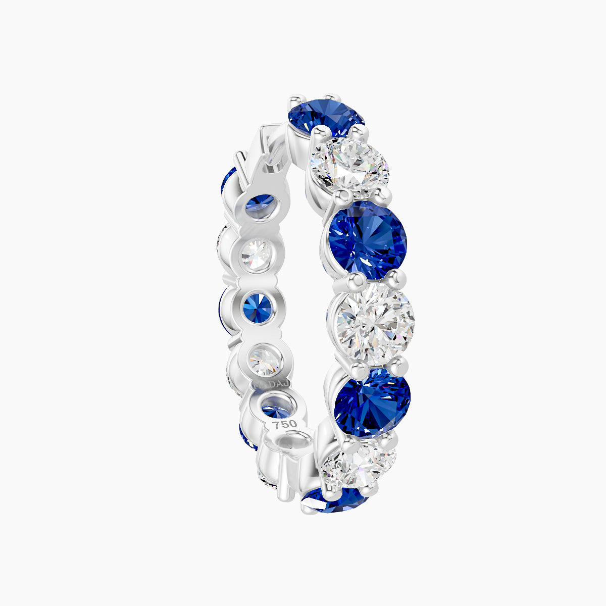 Diana | 18k White Gold 11 mm Sapphire & Diamond Hoop Piercing