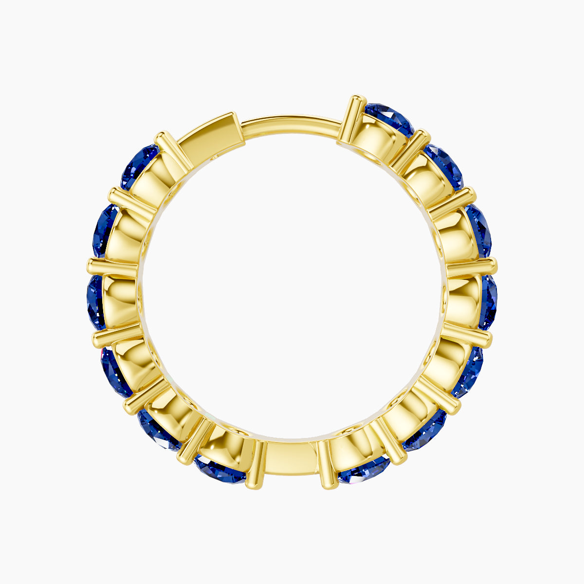 Diana | 18k Yellow Gold 11 mm Sapphire Hoop Piercing