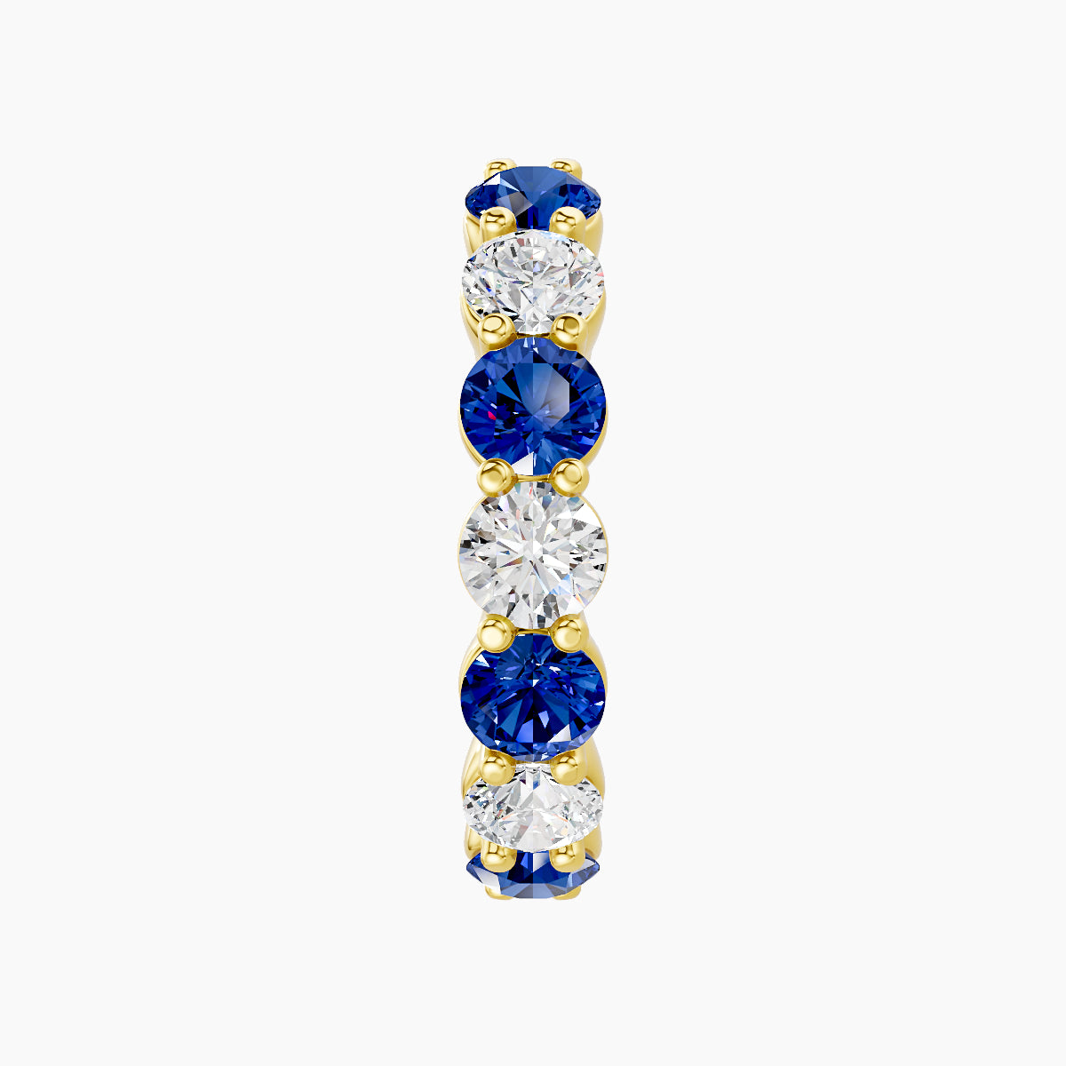 Diana | 18k Yellow Gold 11 mm Sapphire & Diamond Hoop Piercing