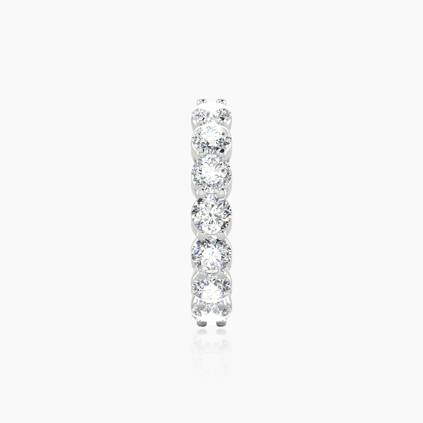 Diana | 18k White Gold 11 mm Diamond Hoop Piercing