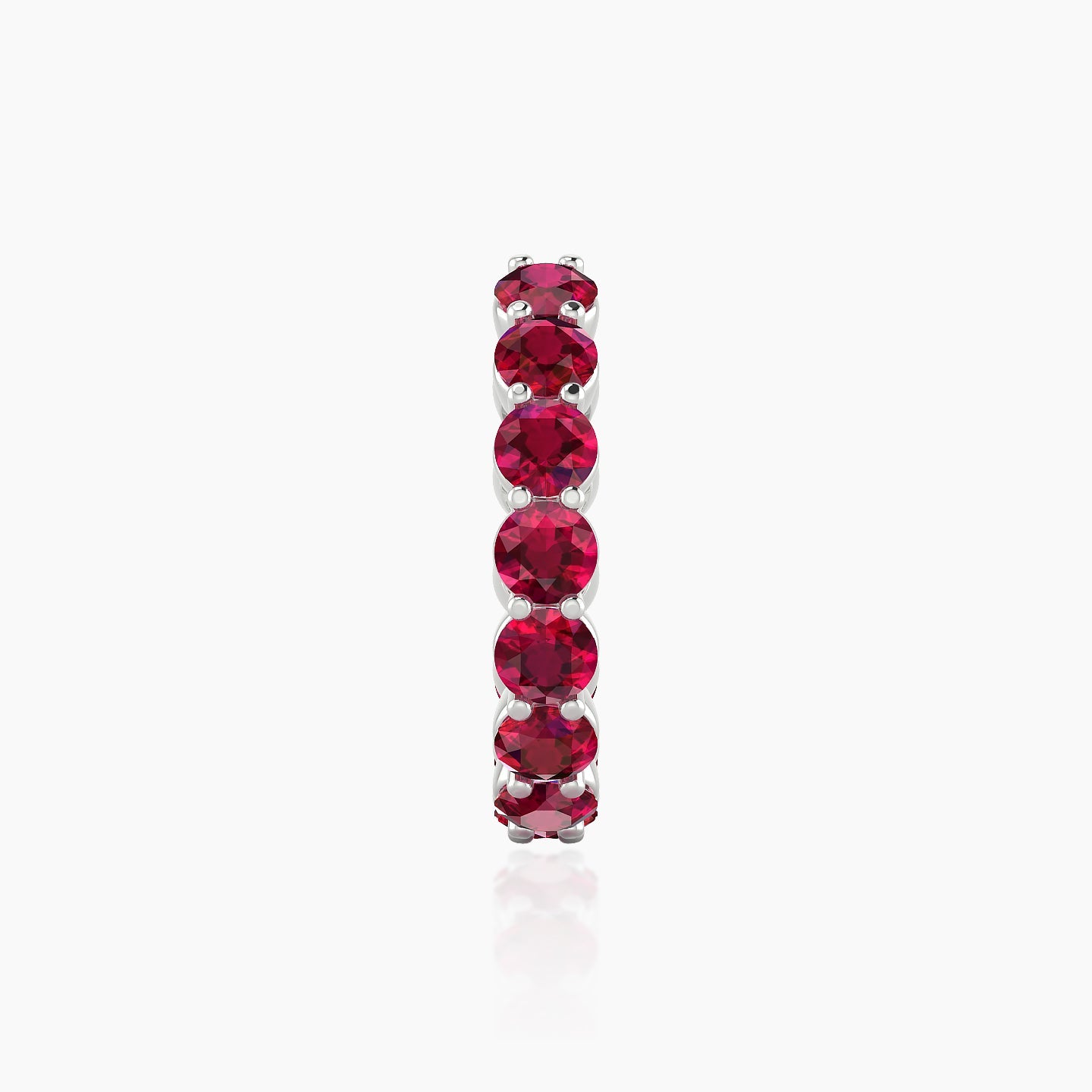 Diana | 18k White Gold 11 mm Ruby Hoop Piercing